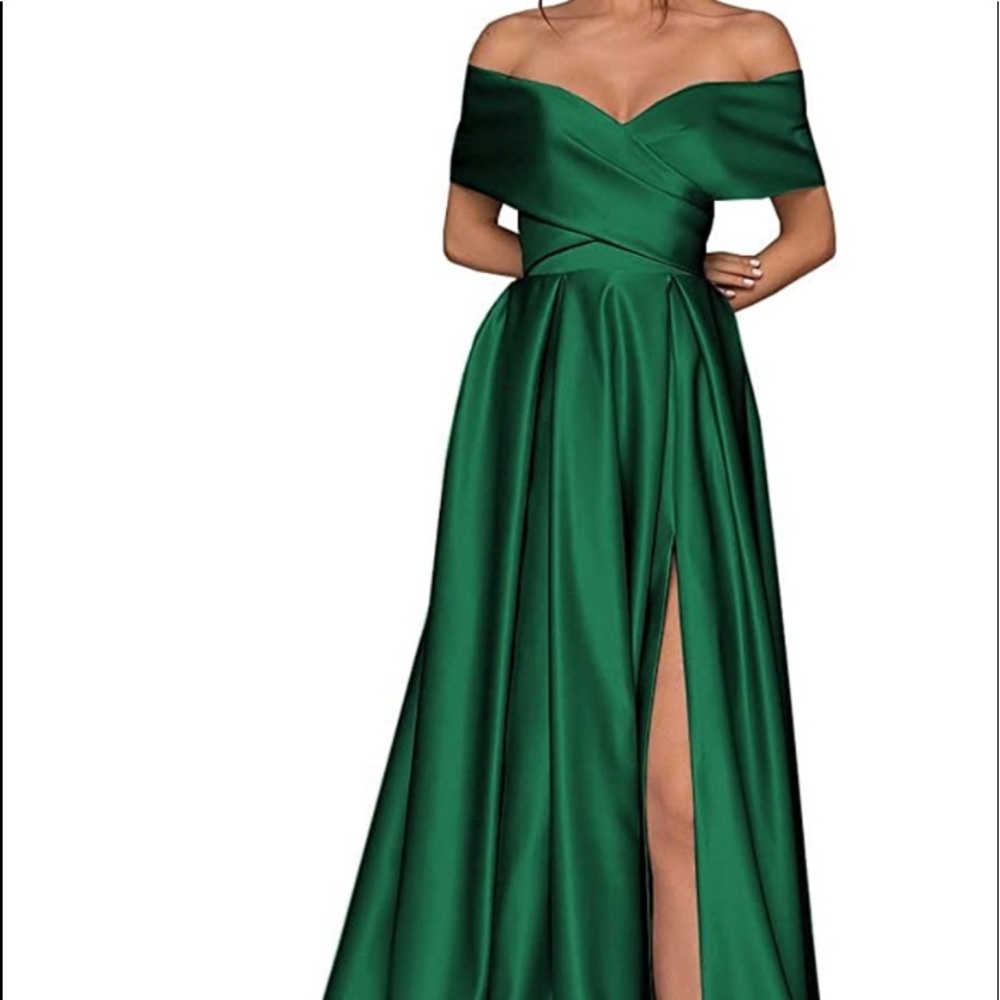 Emerald green gown